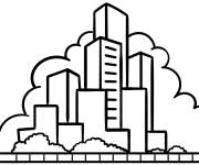 Coloriage Une ville impressionnante