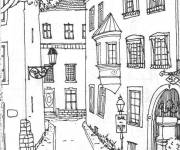 Coloriage Une ville italienne splendide