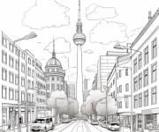 Coloriage Ville Berlin d'Allemagne