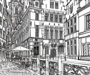 Coloriage Ville de Belgique