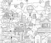 Coloriage Ville de fantaisie