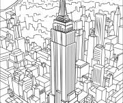 Coloriage Ville de New-York &agrave; colorier