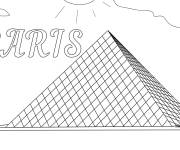 Coloriage Ville de Paris Mus&eacute;e du Louvre