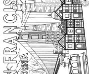 Coloriage Ville de San Francisco