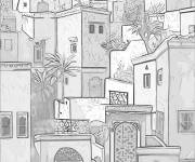 Coloriage Ville du Maroc