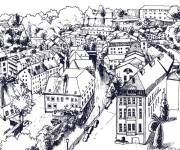 Coloriage Ville en sketch