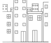Coloriage Ville facile pour CE1