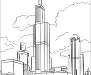 Coloriage Ville Illinois au &eacute;tats Unis