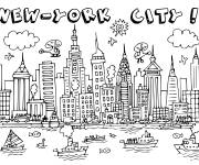 Coloriage Ville New-York