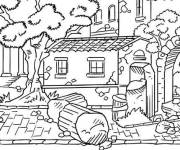 Coloriage Ville romaine