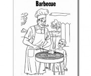 Coloriage Vintage Barbecue
