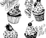 Coloriage Vintage Dessert