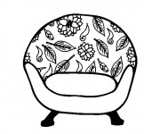 Coloriage et dessins gratuit Vintage fauteuil à imprimer