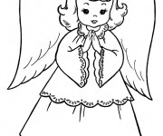 Coloriage Vintage Fille Ange