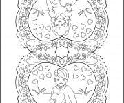 Coloriage et dessins gratuit Vintage Innocence d'enfance à imprimer