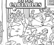 Coloriage et dessins gratuit Vintage Les Livres de Nos Cartables à imprimer