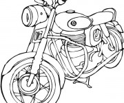 Coloriage Vintage Moto