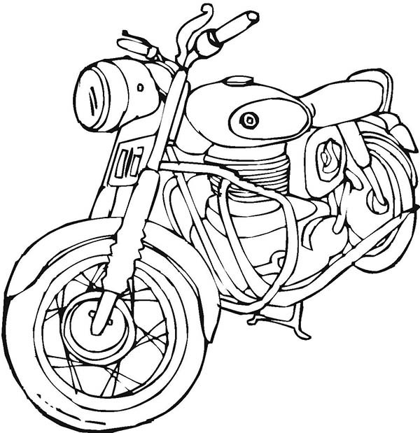 Coloriage et dessins gratuits Vintage Moto à imprimer