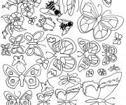 Coloriage Vintage Papillon