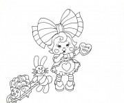 Coloriage Vintage Petite soeur mignonne