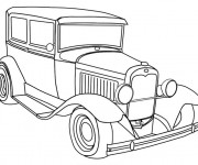 Coloriage Vintage Voiture