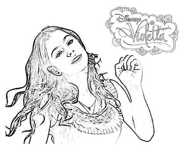 Coloriage et dessins gratuits Violetta avec La Voix extraordinaire à imprimer