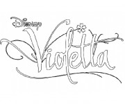 Coloriage Violetta Disney facile