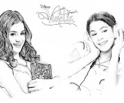 Coloriage Violetta et Francesca pour Jeunes