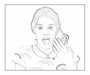 Coloriage Violetta facile &agrave; colorier