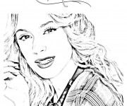 Coloriage Violetta L'adorable chanteuse