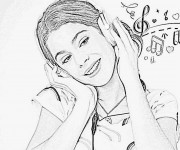 Coloriage Violetta La Belle Fille