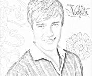 Coloriage Violetta Leon