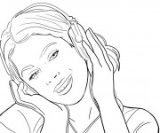 Coloriage Violetta stylis&eacute;