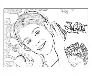 Coloriage Violetta sur ordinateur