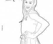 Coloriage Violetta vectoriel