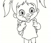 Coloriage Portrait d'une charmante Fillette
