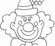 Coloriage Un clown rigolo