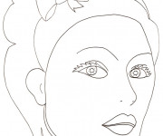 Coloriage et dessins gratuit Visage à maquiller à imprimer