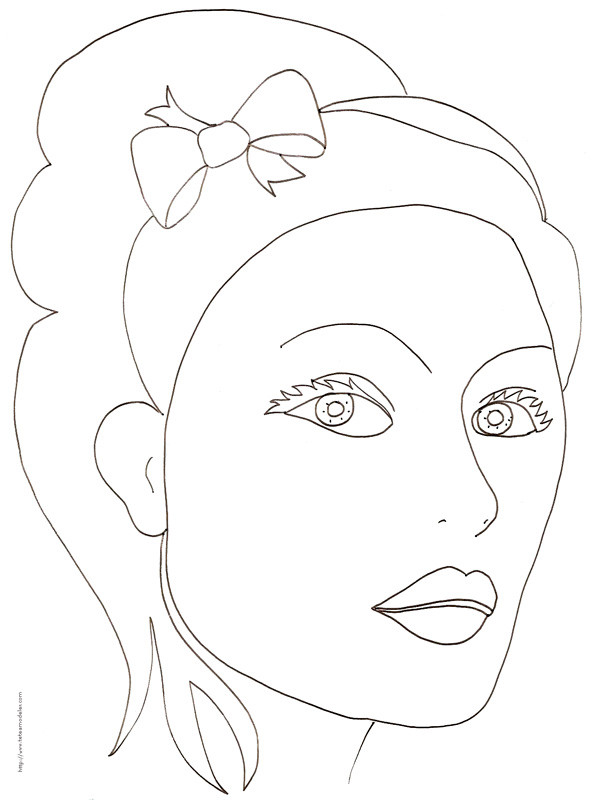 Coloriage Visage à Maquiller Dessin Gratuit à Imprimer