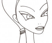 Coloriage Visage Alien