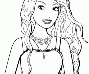 Coloriage Visage  barbie