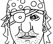 Coloriage Visage d'un Pirate