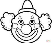 Coloriage Visage de Clown