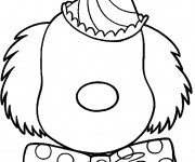 Coloriage Visage de Clown &agrave; compl&eacute;ter