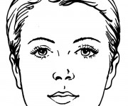 Coloriage Visage de Femme ag&eacute;e