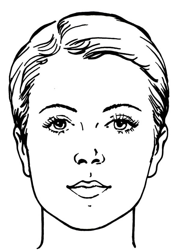 Coloriage Visage de Femme agée dessin gratuit à imprimer