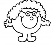 Coloriage Visage dessin anim&eacute;