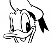 Coloriage Visage Donald Duck