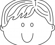 Coloriage et dessins gratuit Visage Enfant mignon à imprimer