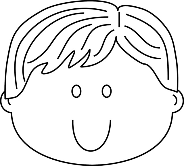 Coloriage Visage Enfant Mignon Dessin Gratuit à Imprimer